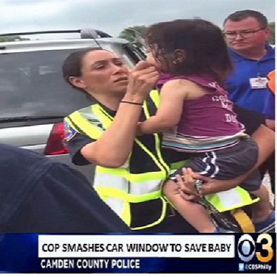 baby resue from hot car